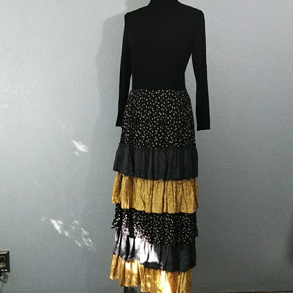 Vintage cactus flower prairie chic boho  skirt